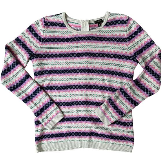 Talbots Fair Isle Knit Sweater Medium - Picture 1 of 5
